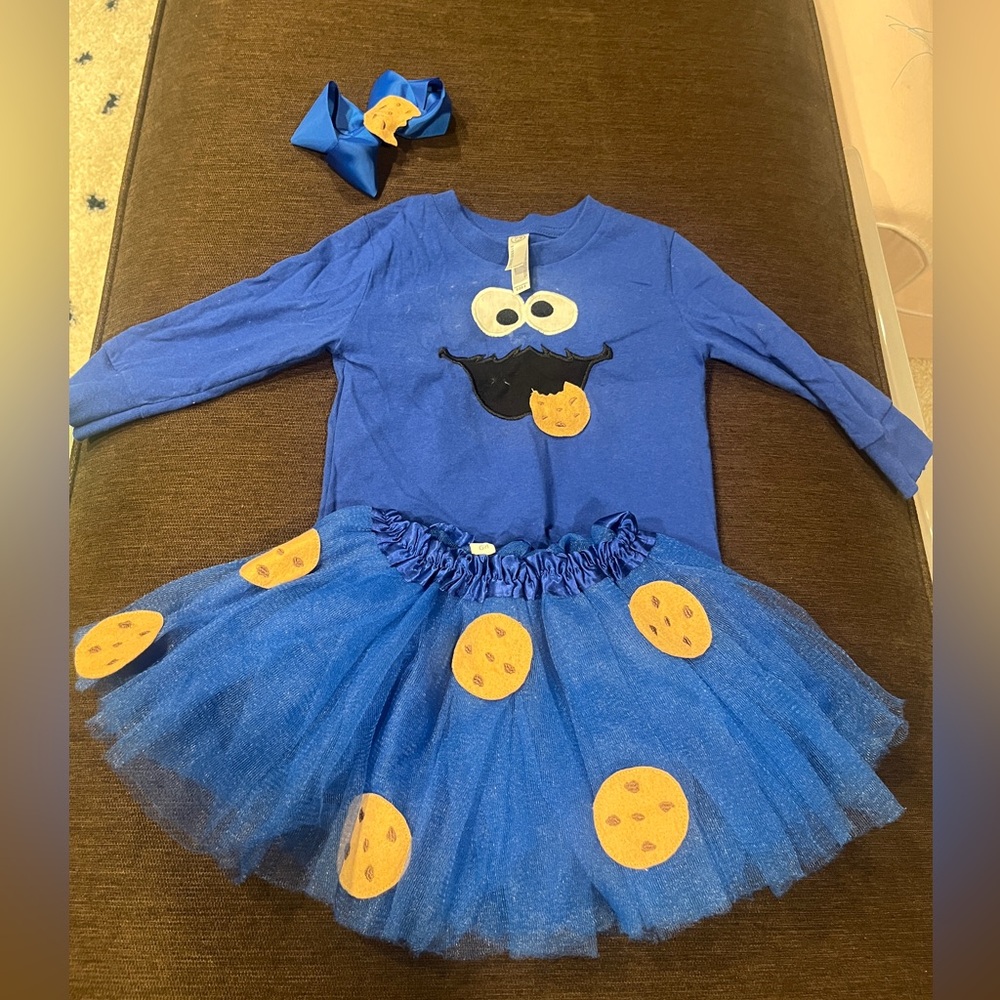 Cookie Monster girl costume size 2 toddler.